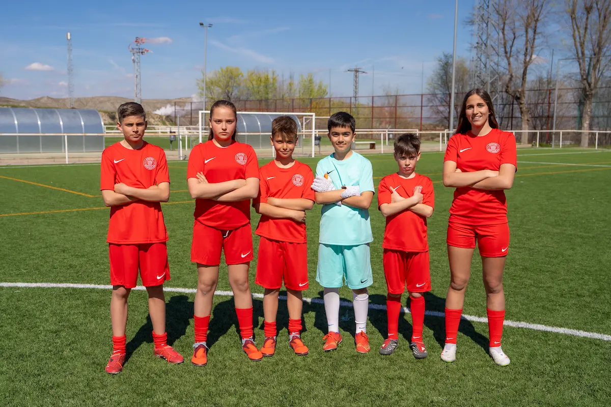 Entrenamiento de fútbol base en Sporting Ciempozuelos